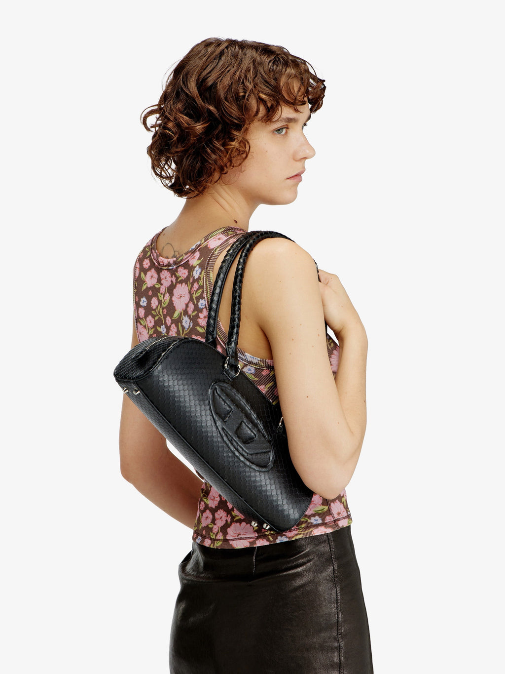 1DR python effect leather shoulder bag 2