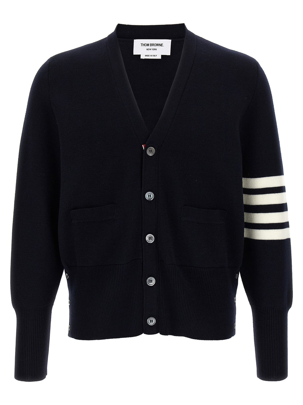 '4-Bar' Wool cardigan
