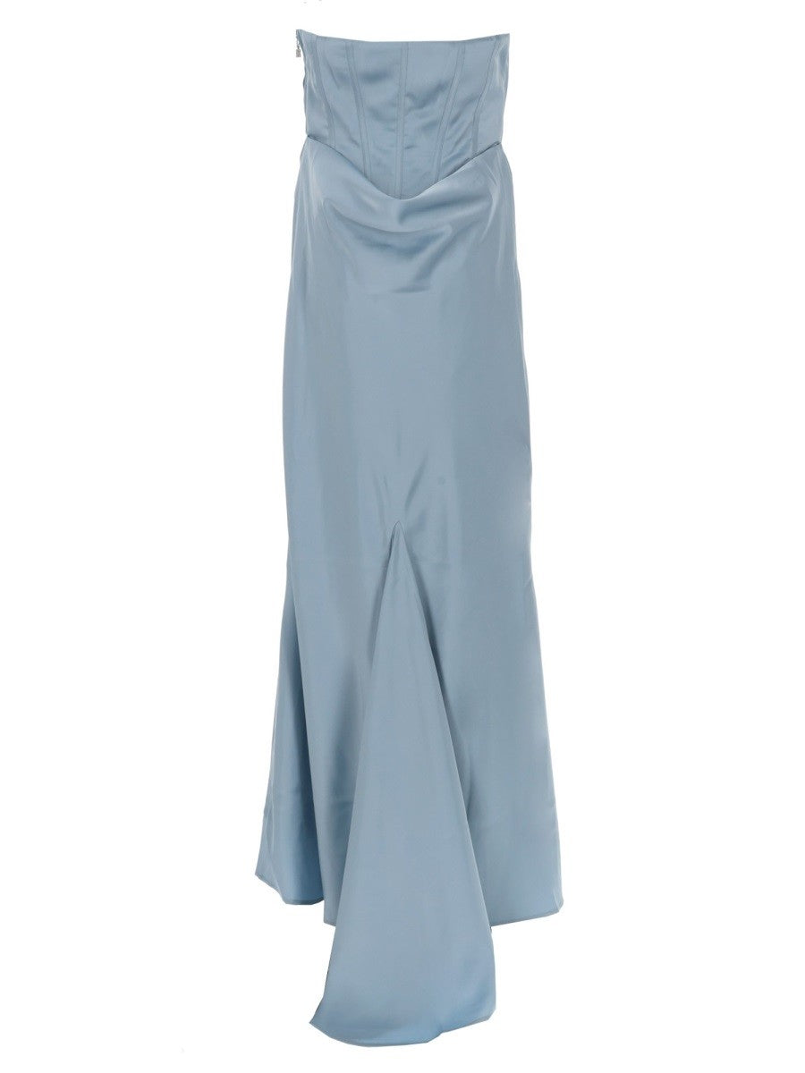 ABITO IN SATIN CON CORSETTO 3