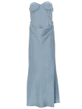 ABITO IN SATIN CON CORSETTO