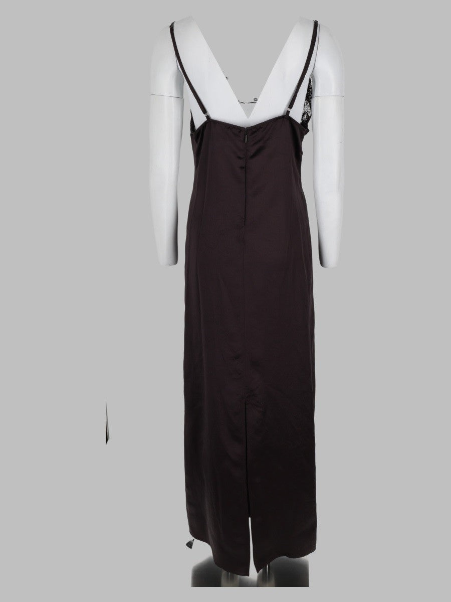Abito in Satin con Inserto in Pizzo 2