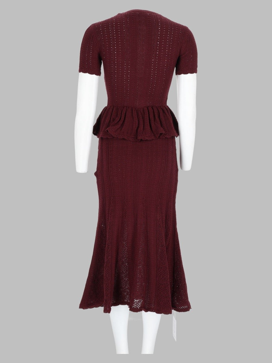 Abito Peplum in Maglia Traforata 2