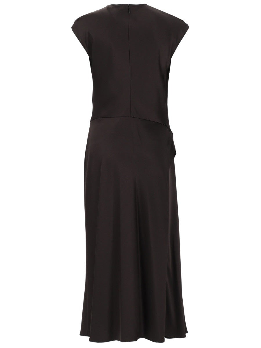 ABITO "TWIST BODICE" IN SATIN 2