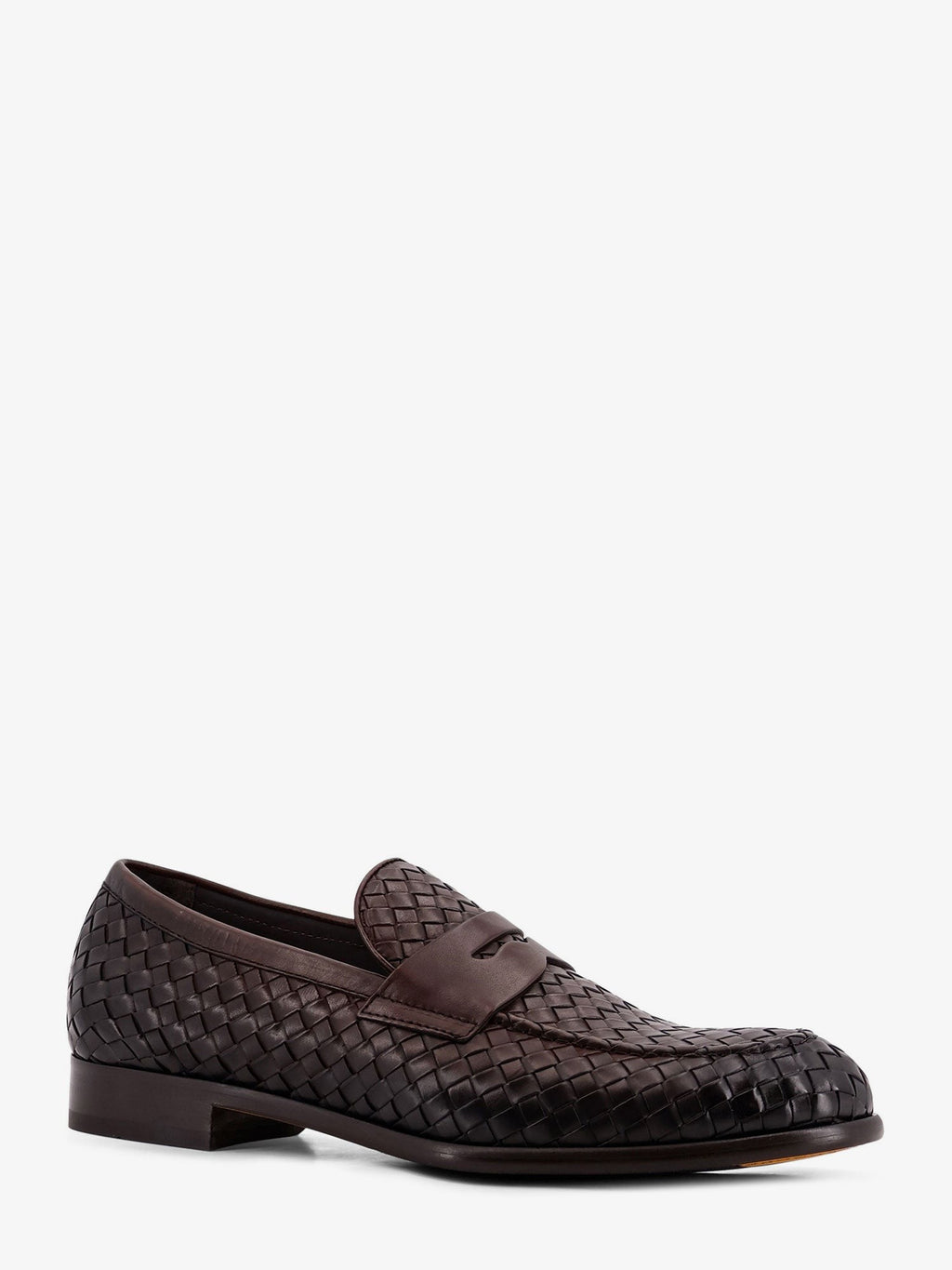 Adler leather loafers with woven pattern 2