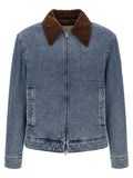 Ami de Coeur padded denim jacket with zip
