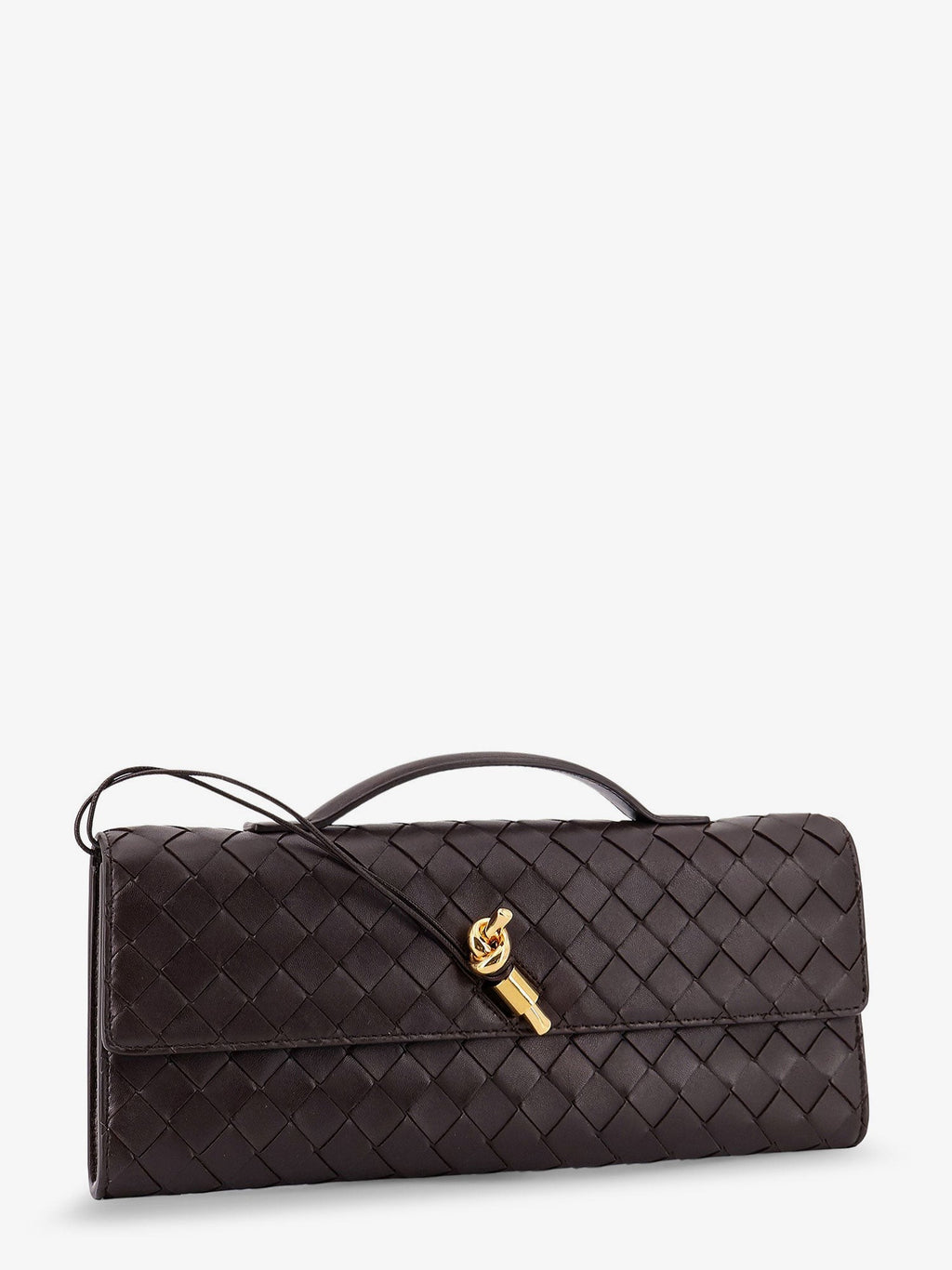 Andiamo Leather Clutch with Intrecciato motif 3
