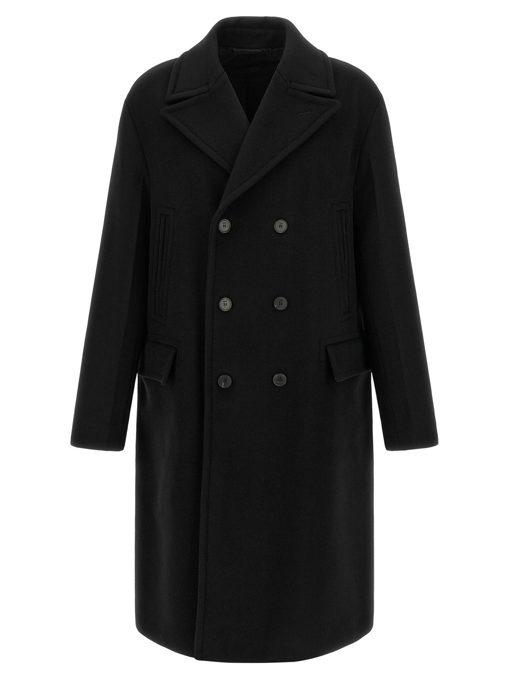 Angora and wool coat