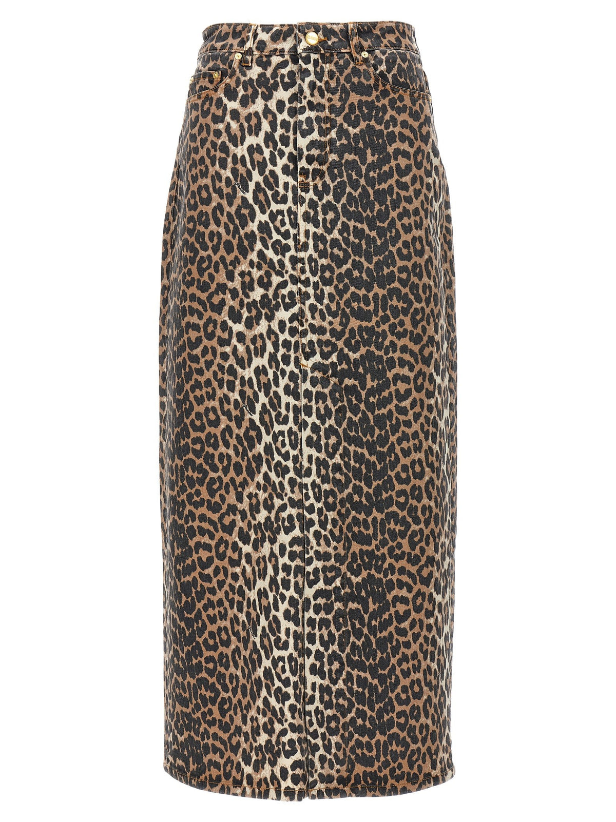 Animal print long skirt