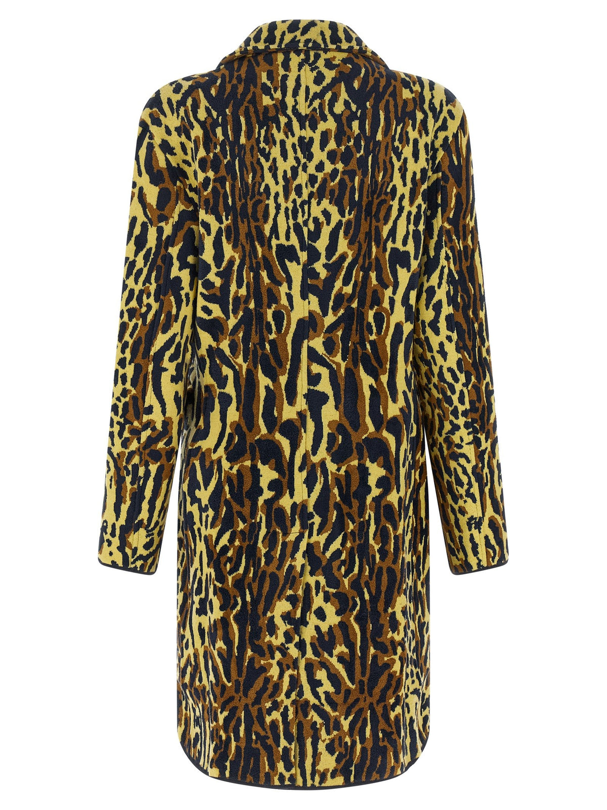 Animalier jacquard wool coat 2