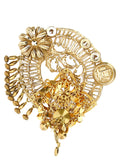 Antiqued brass brooch