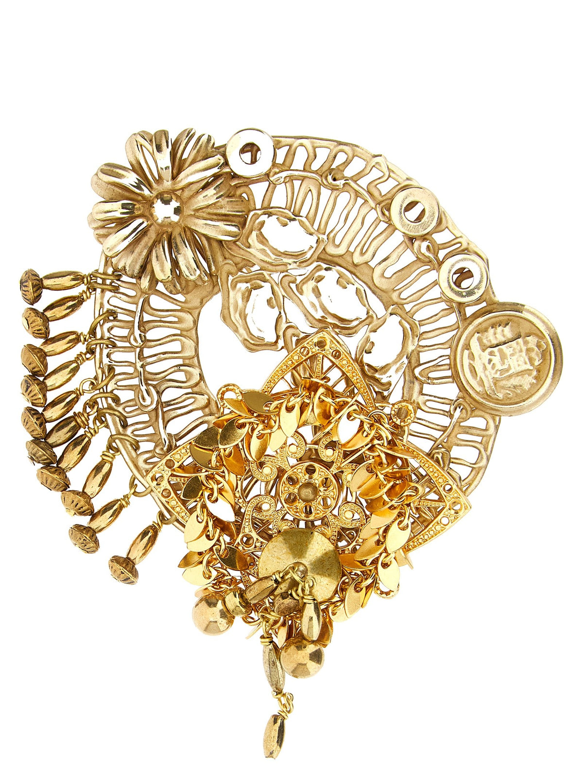 Antiqued brass brooch