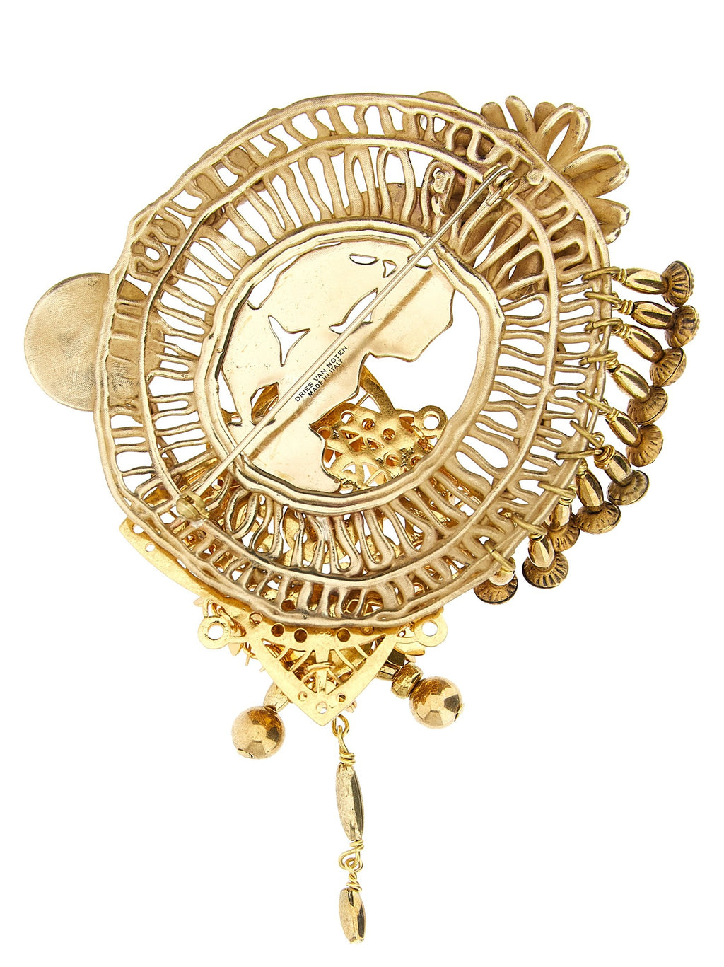 Antiqued brass brooch 2