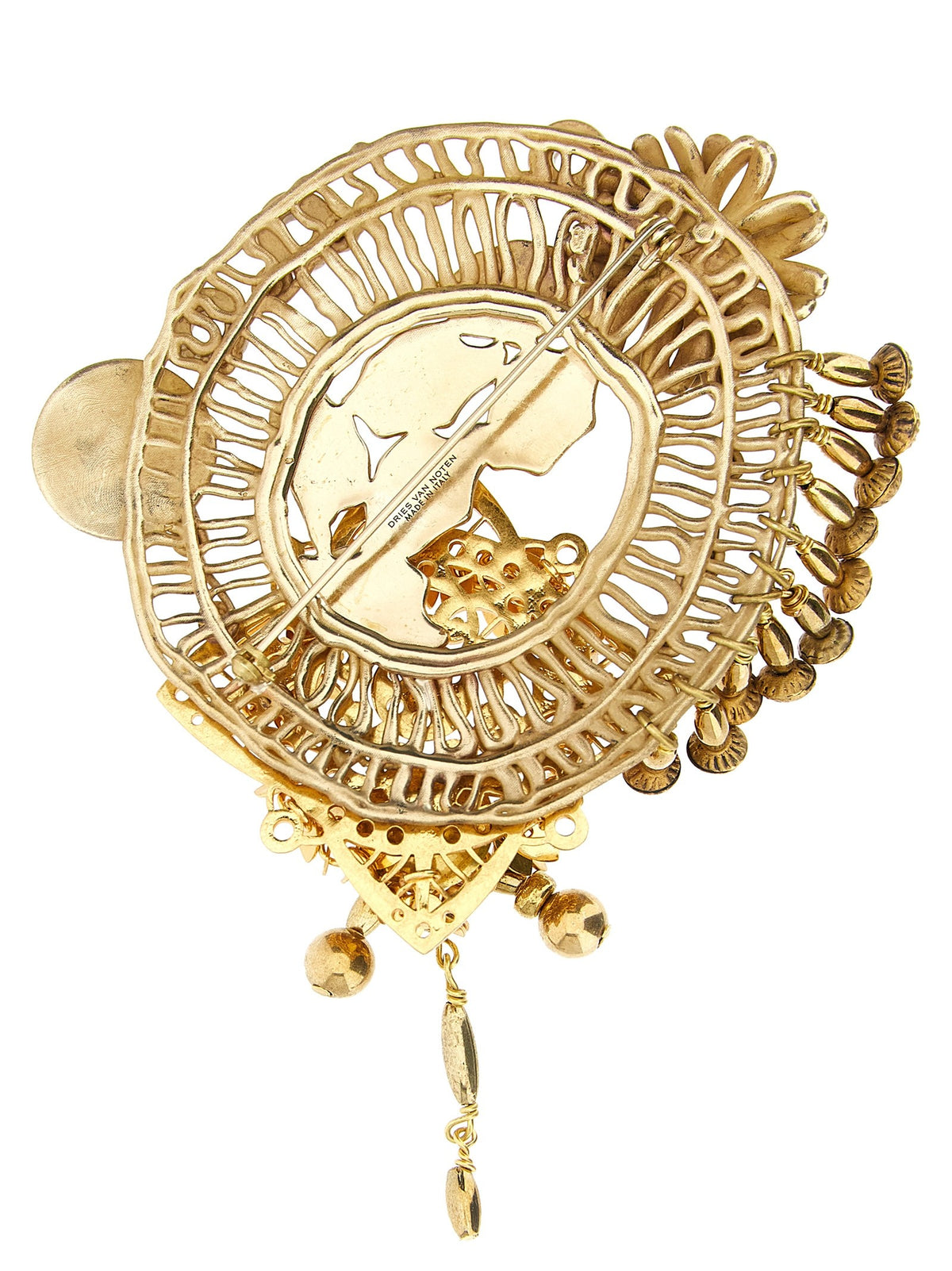 Antiqued brass brooch 2