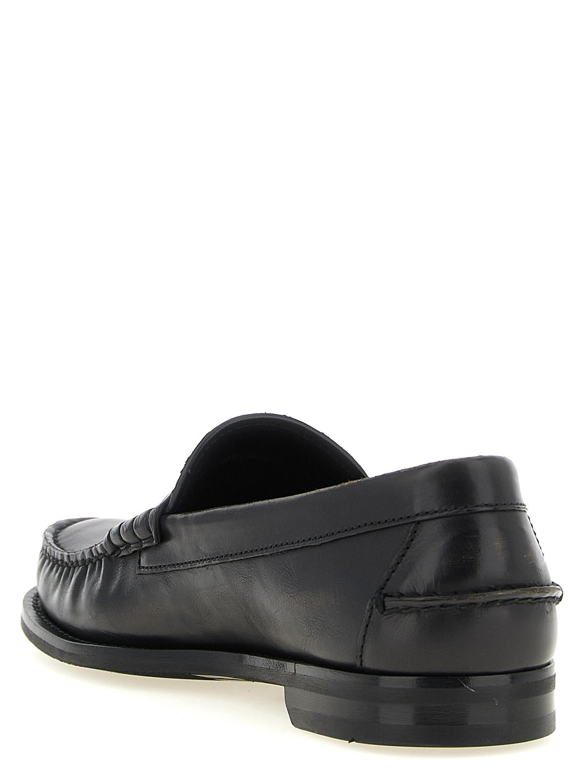 Antiqued leather loafers 3