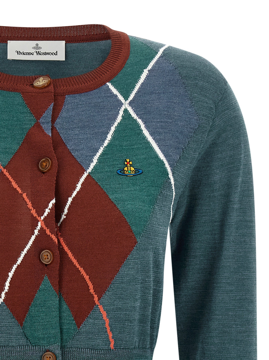 'Argyle Cropped' cardigan 3