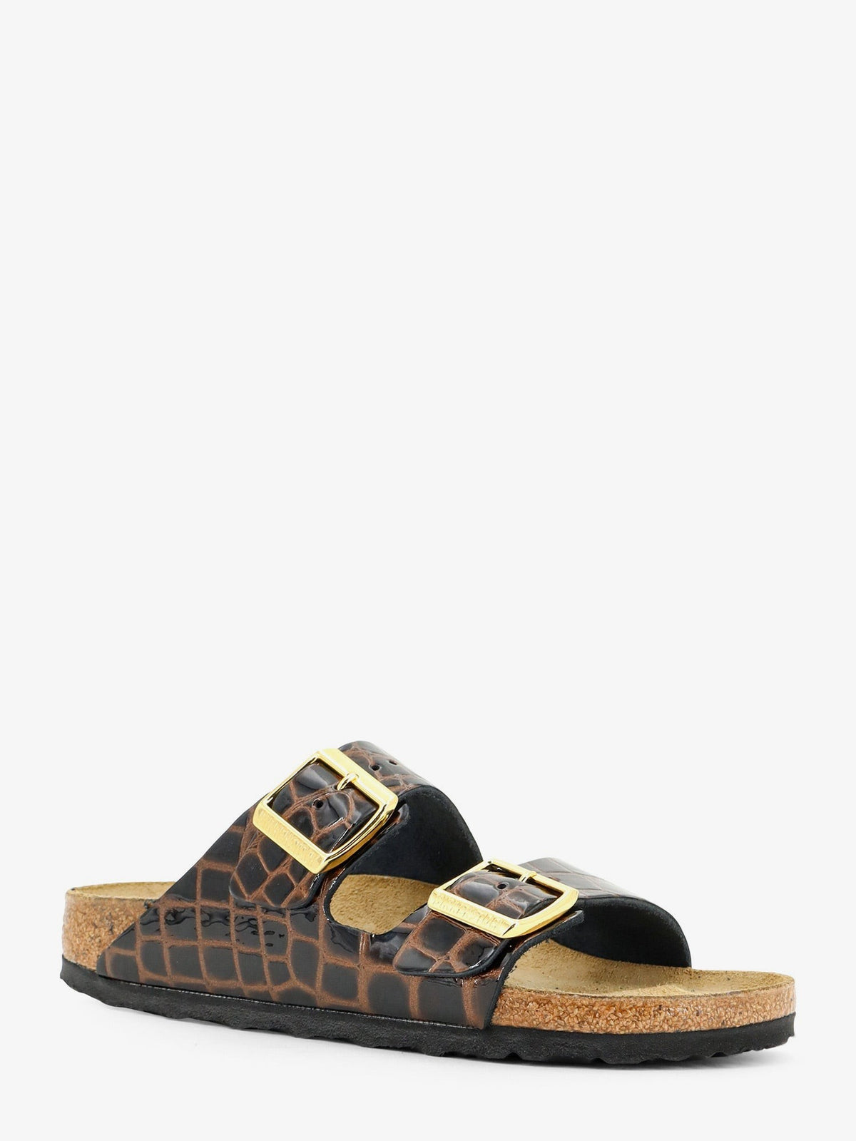 Arizona leather sandals with crocodile print 2