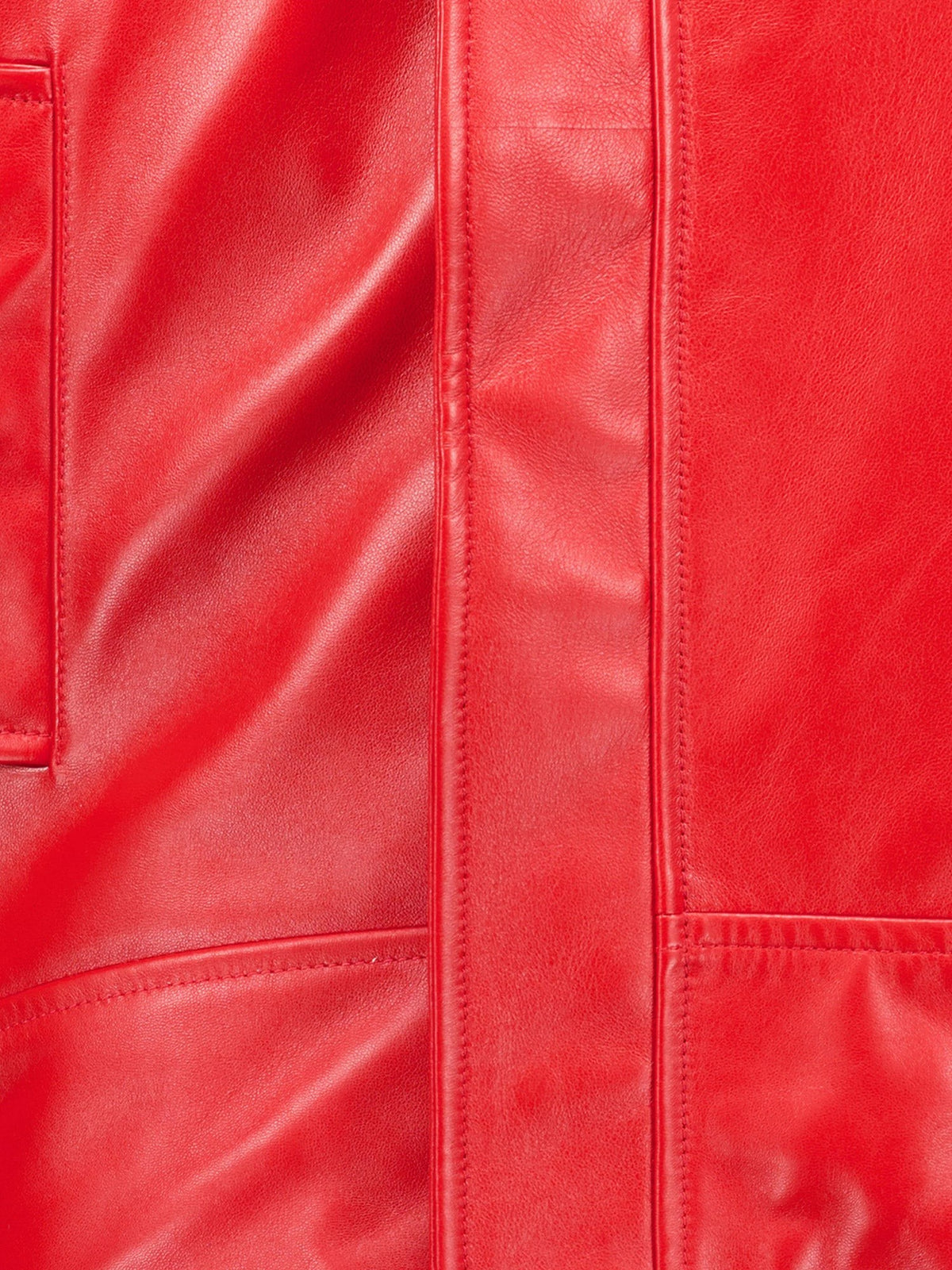 Arrotondato leather jacket with engraved lettering logo on the front 3