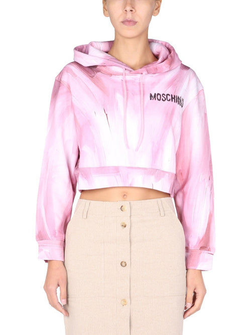 "ART THEME" CROPPED SWEATSHIRT