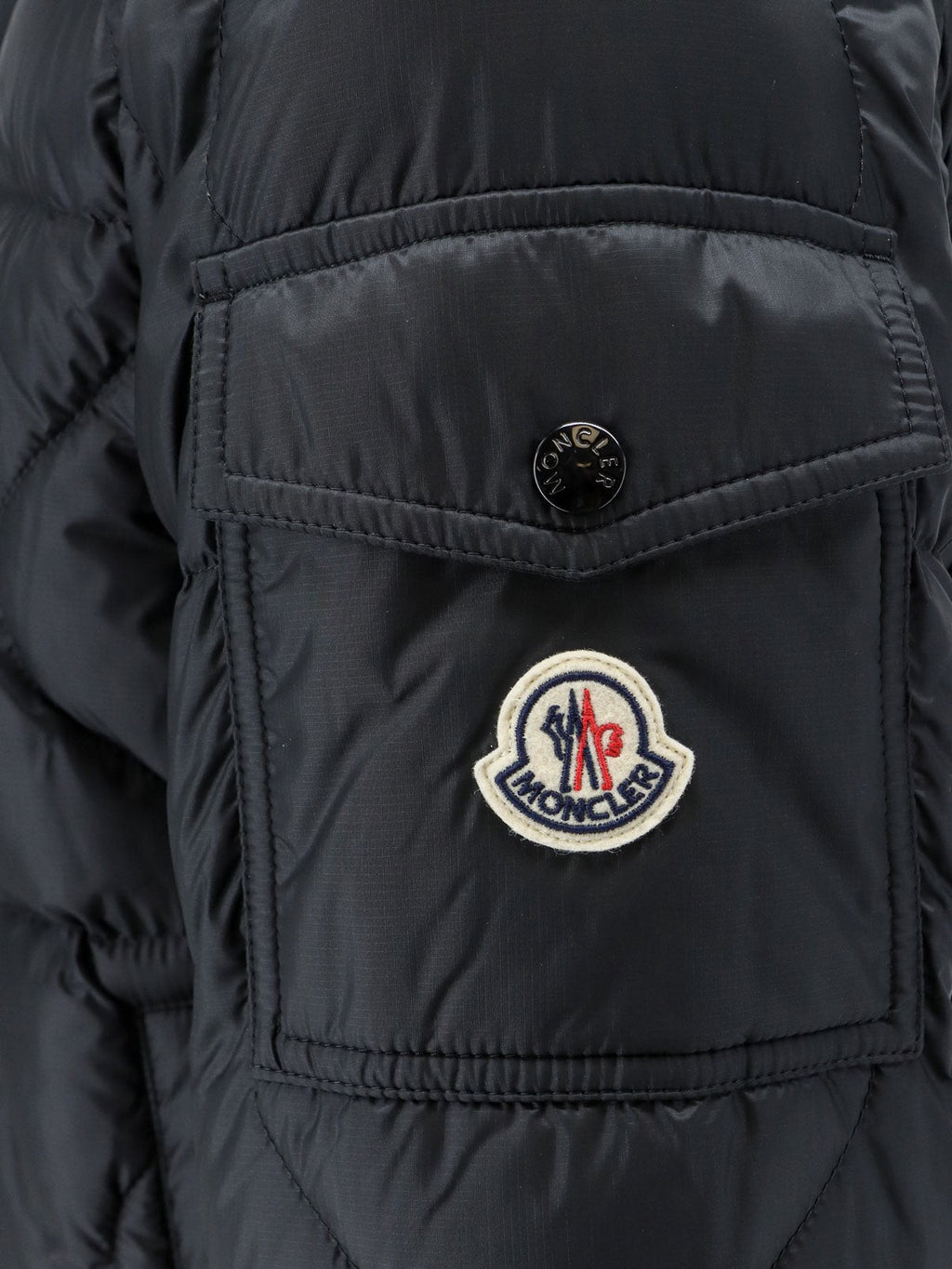 Asurel short down jacket with geometric stitching 3