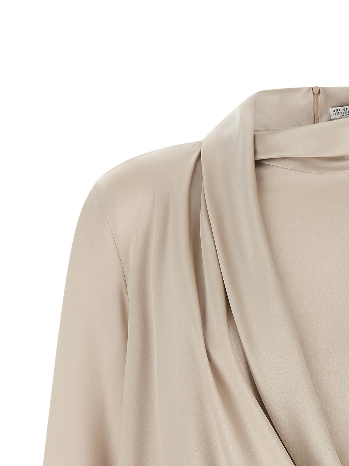 Asymmetric draped blouse 3