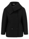 Asymmetrical neck caban