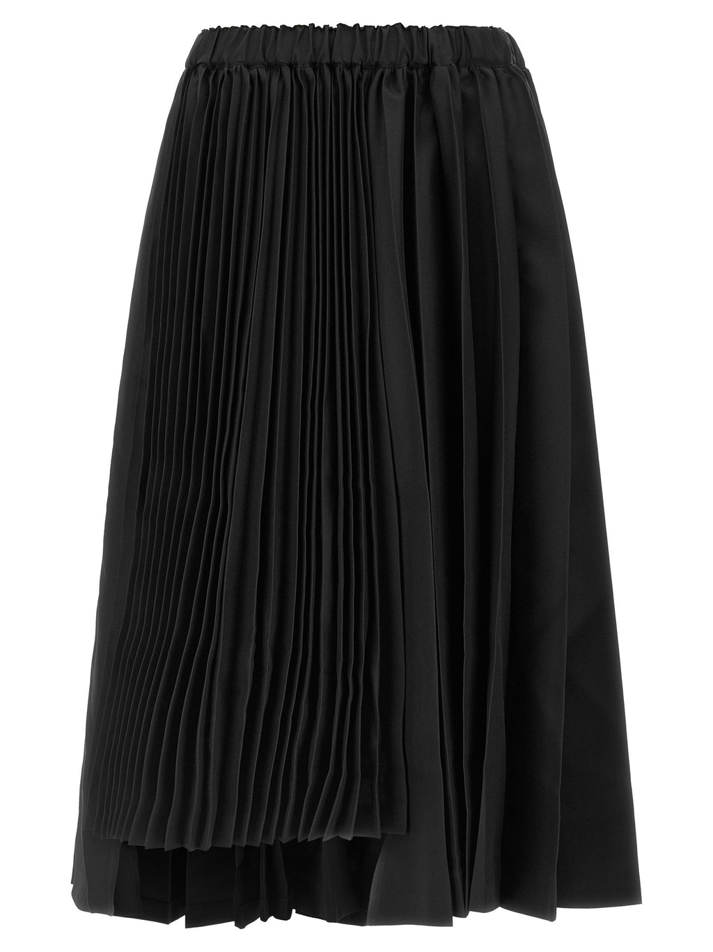 Asymmetrical pleated skirt