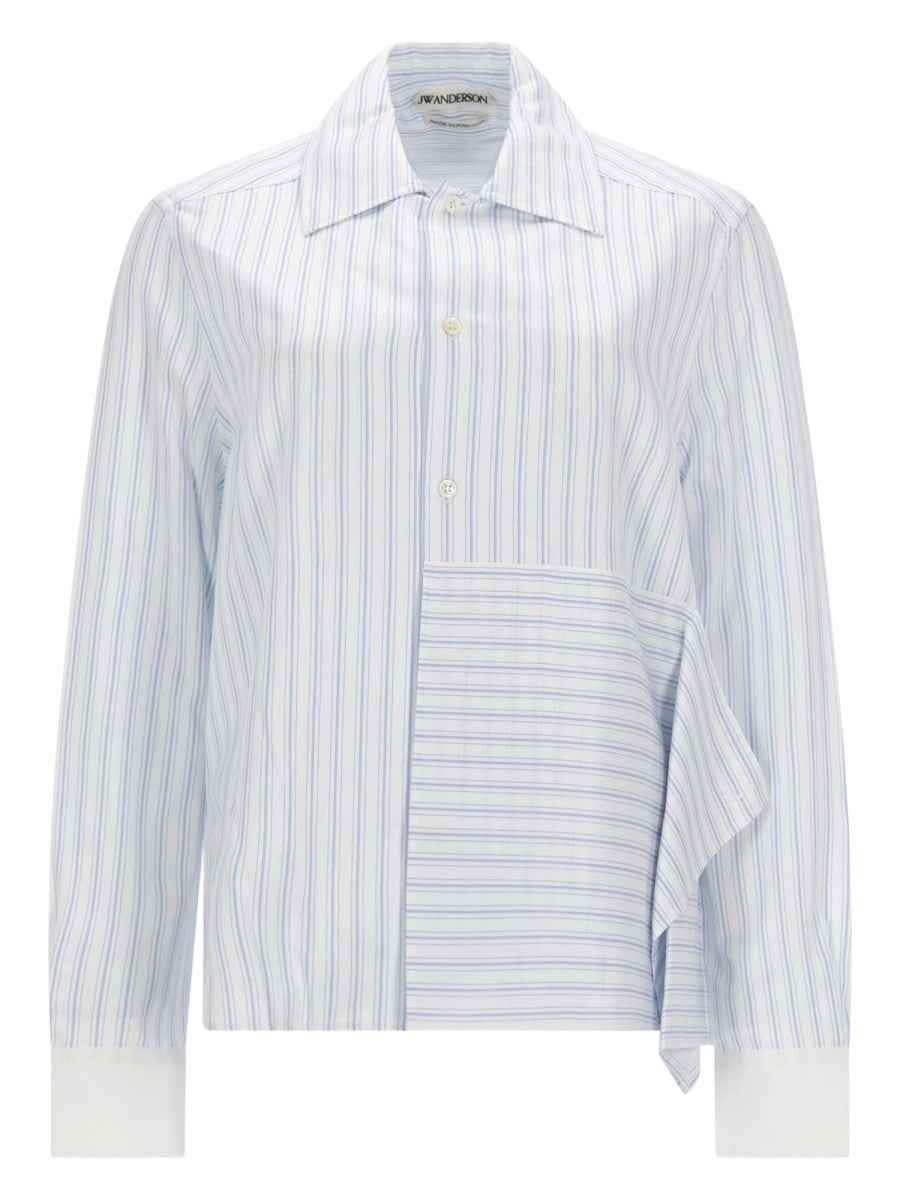 ASYMMETRICAL SHIRT WITH DRAPING