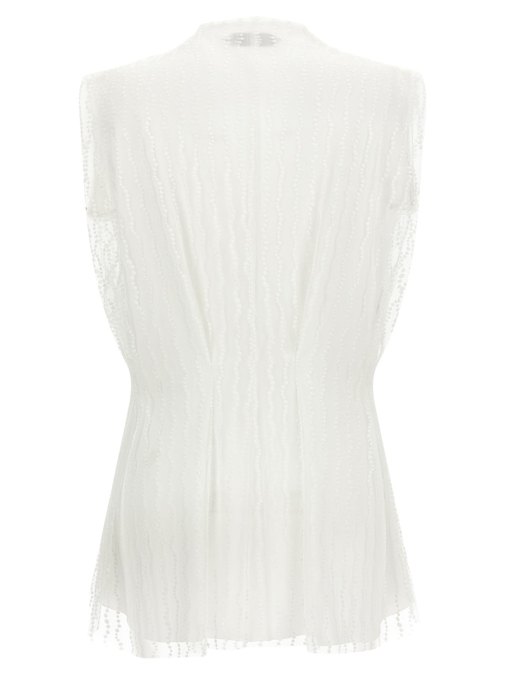 Asymmetrical tulle top 2