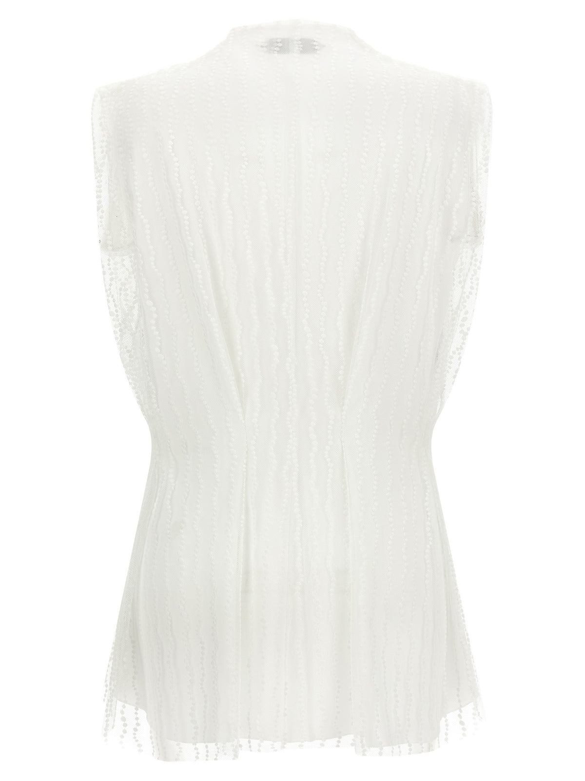 Asymmetrical tulle top 2