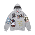 Supreme Stickers Hooded Sweatshirt Heather Grey
