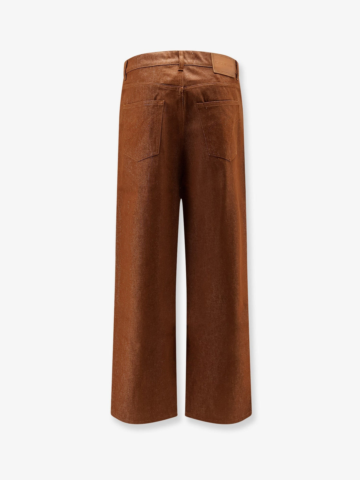 Baggy brown denim trousers 2