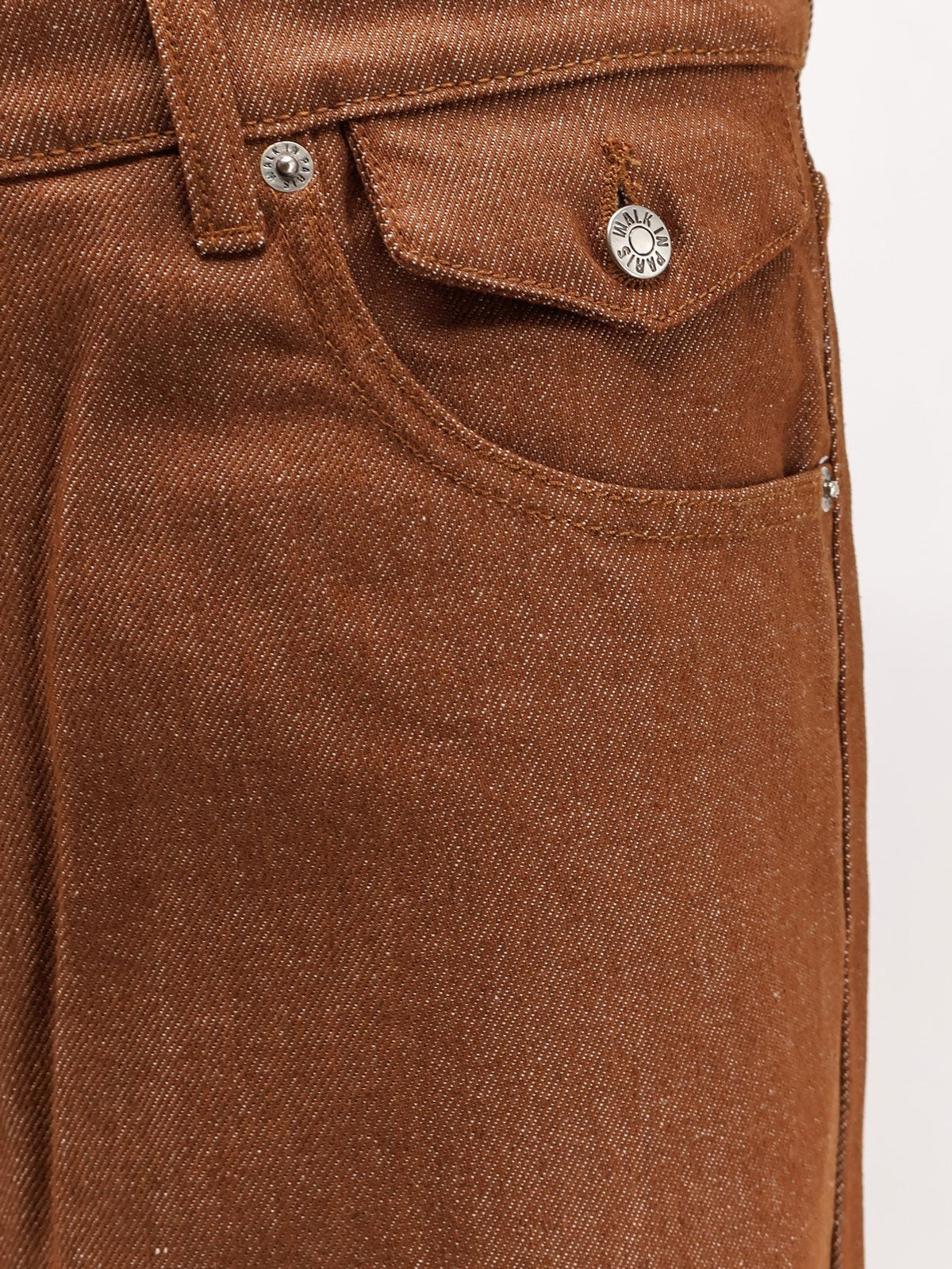 Baggy brown denim trousers 3