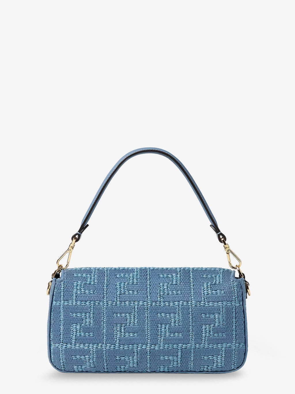Baguette® handbag in raffia with all-over FF embroidery 2