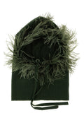 Balaclava with feathers