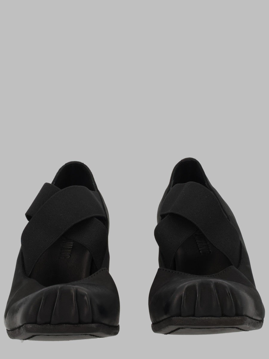 Ballerina In Pelle Con Tacco Medio