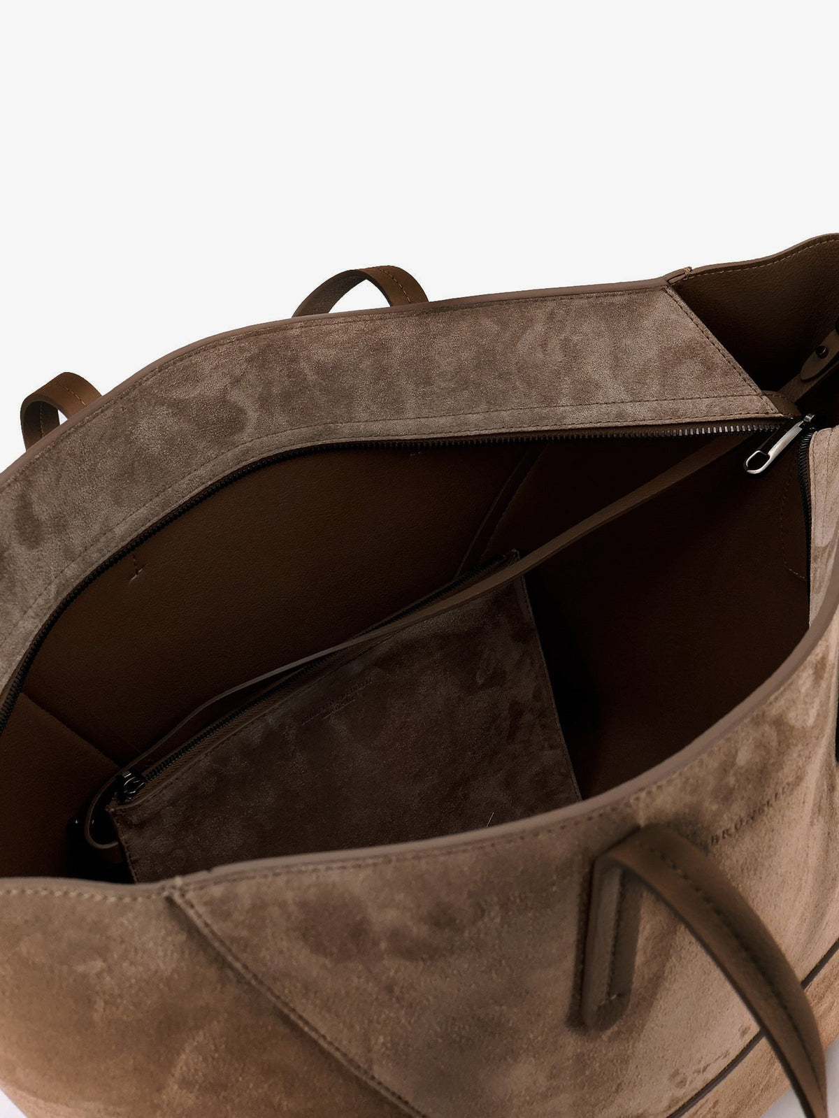 BC Duo suede shoulder bag with engraved logo 5