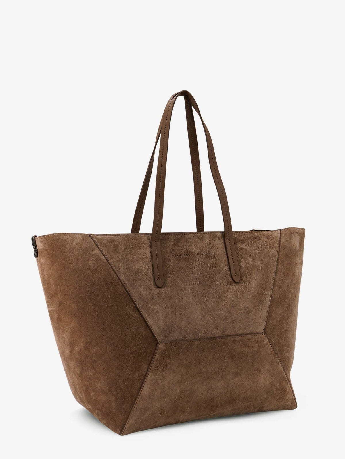 BC Duo suede shoulder bag with engraved logo 3