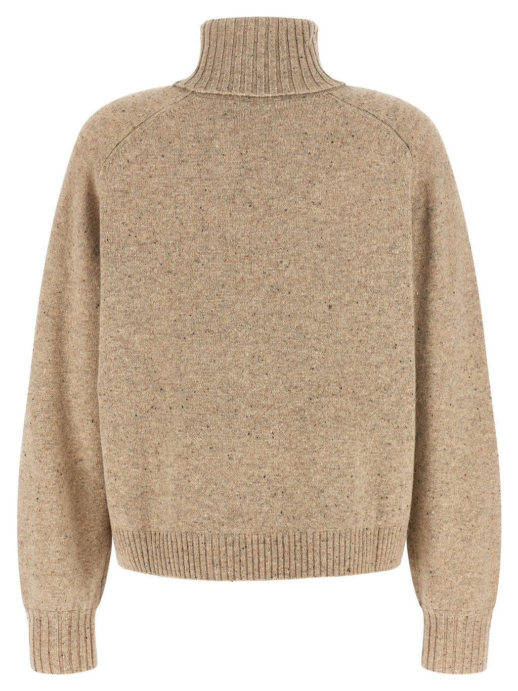 Beige diamond turtleneck sweater 2