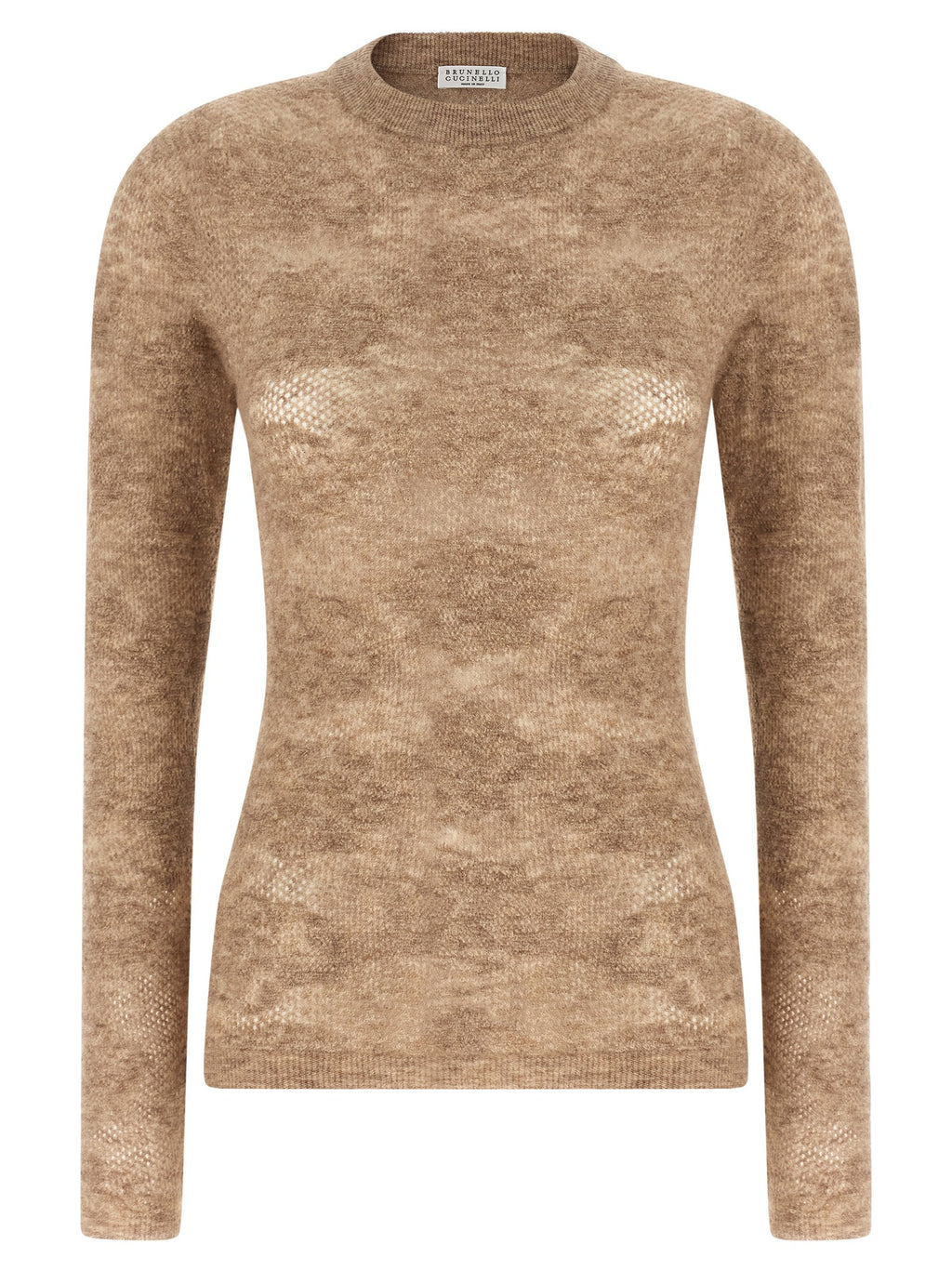 Beige 'Flower Lace' sweater
