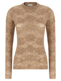 Beige 'Flower Lace' sweater