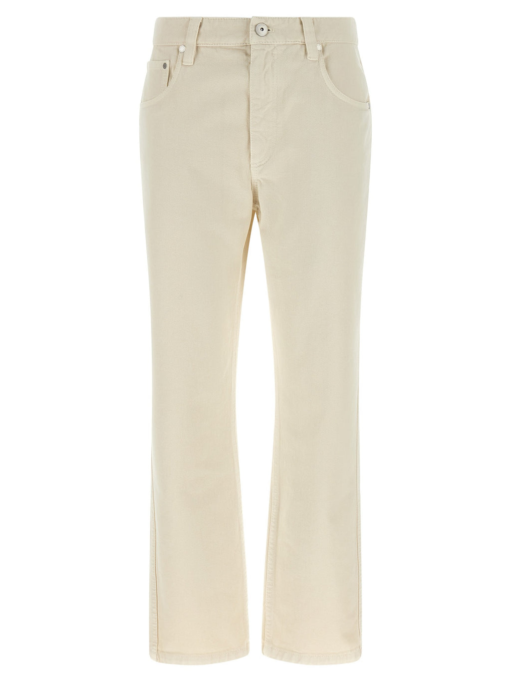 Beige 'Shiny Tab' jeans