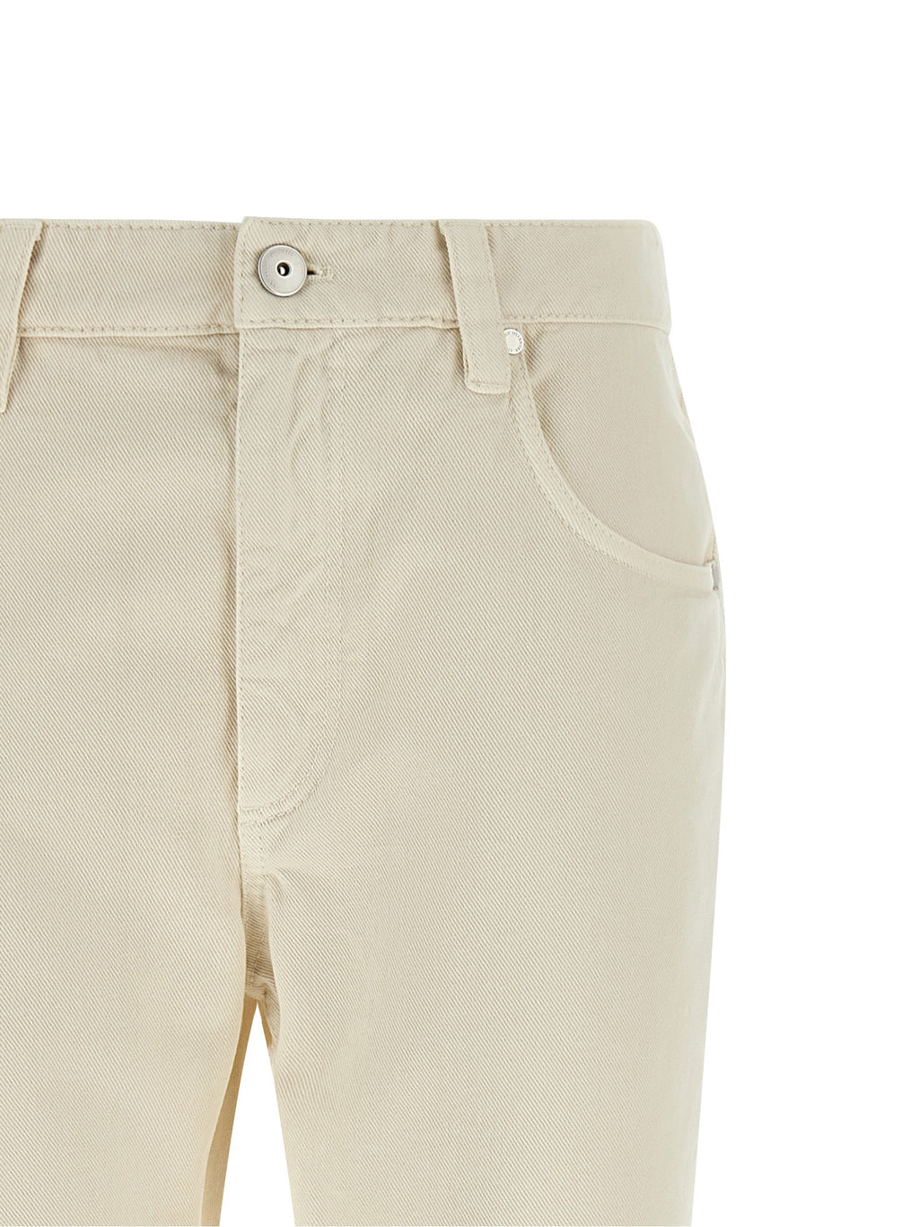 Beige 'Shiny Tab' jeans 3
