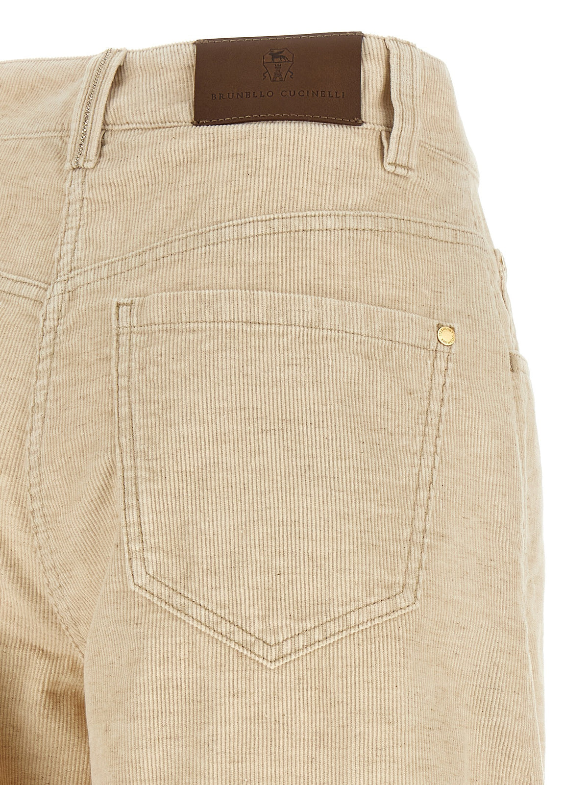 Beige 'Wide' pants 4