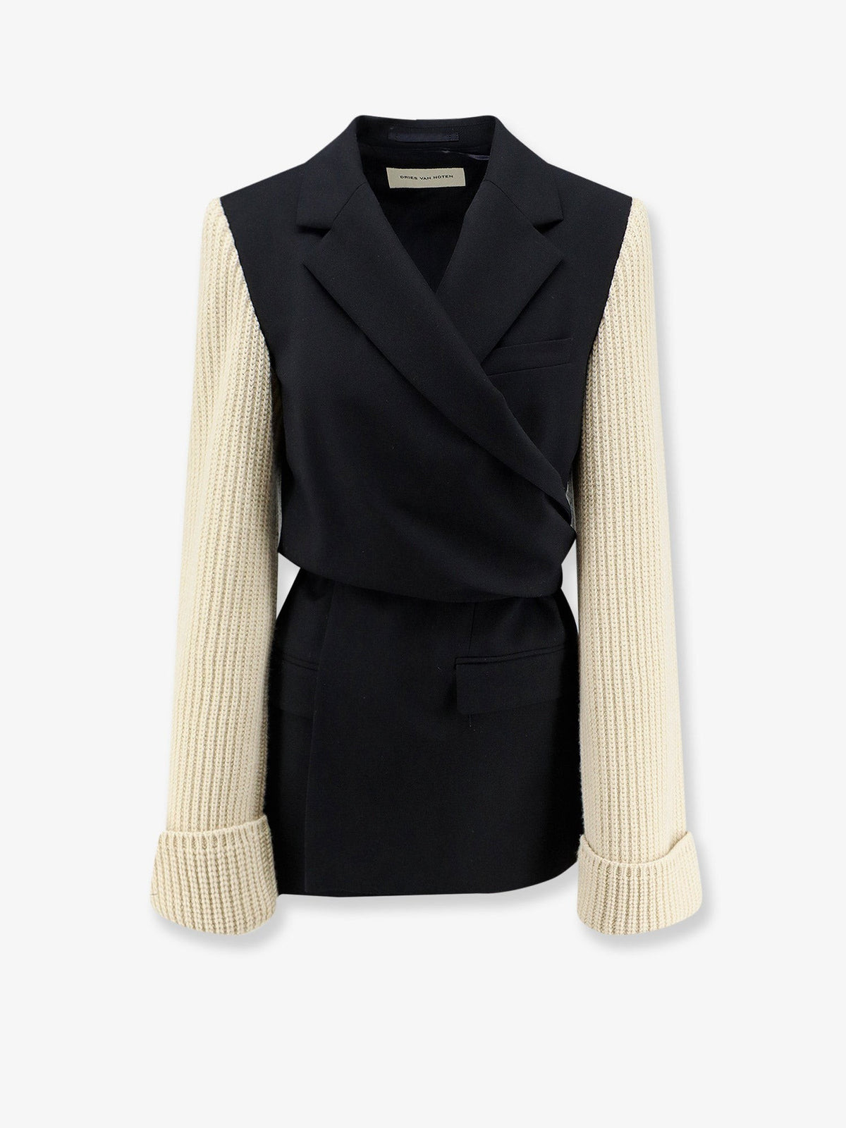 Beline Bis wool blazer with contrasting sleeves