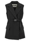 Belt wool vest