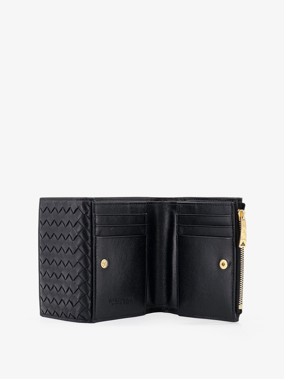 Bi-fold Intrecciato wallet with zip 3
