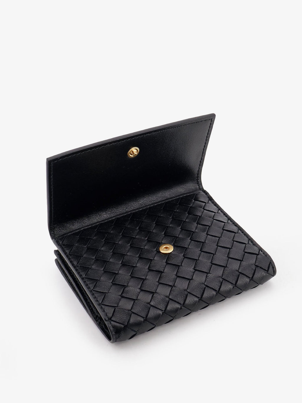 Bi-fold Intrecciato wallet with zip 4