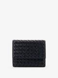 Bi-fold Intrecciato wallet with zip