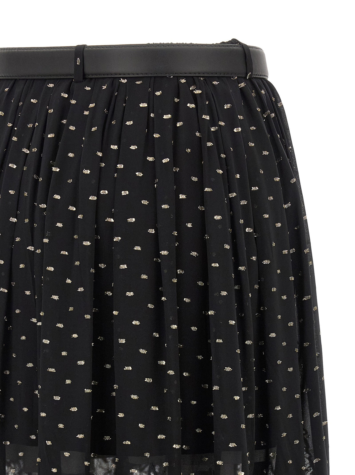 'Black And Gold Chiffon Lace Maxi' skirt 4