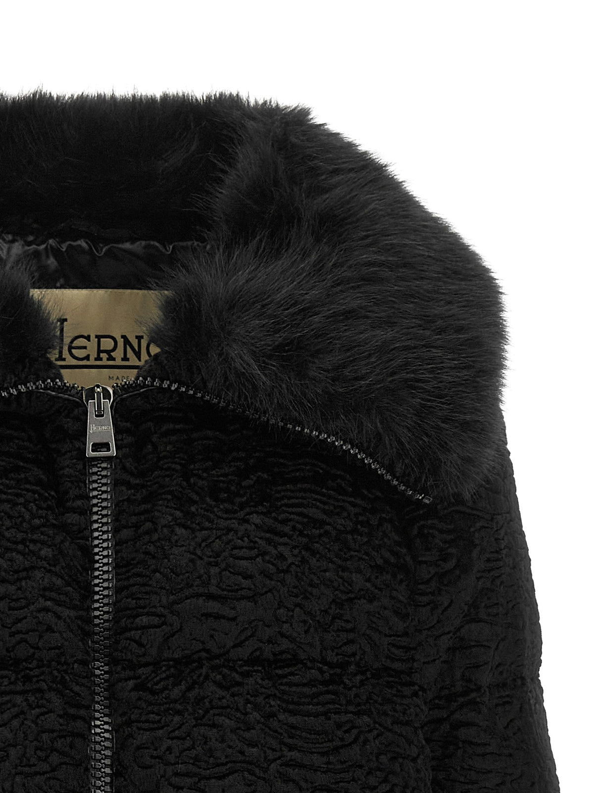 Black Astrakhan effect jacket 3